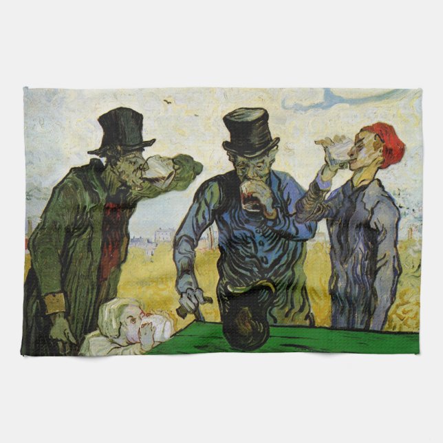 The Drinkers by Vincent van Gogh Kitchen Towel (Horizontal)