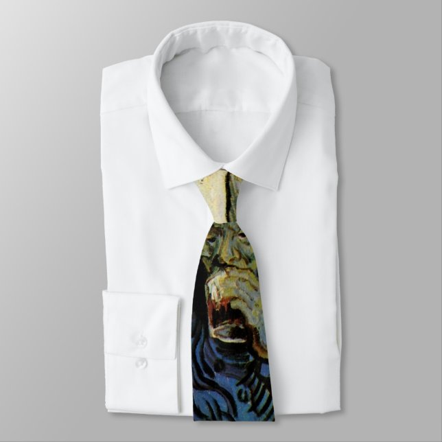 The Drinkers by Vincent van Gogh Neck Tie (Tied)