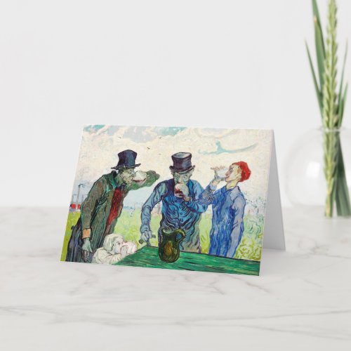 The Drinkers by Vincent Van Gogh Notecard