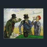 The Drinkers by Vincent van Gogh Postcard<br><div class="desc">The Drinkers by Vincent van Gogh is a vintage fine art post impressionism daily life portrait painting featuring a group of thirsty peasant farmers drinking water and beer after a long hot day of work in the fields on a farm during the summer season. About the artist: Vincent Willem van...</div>