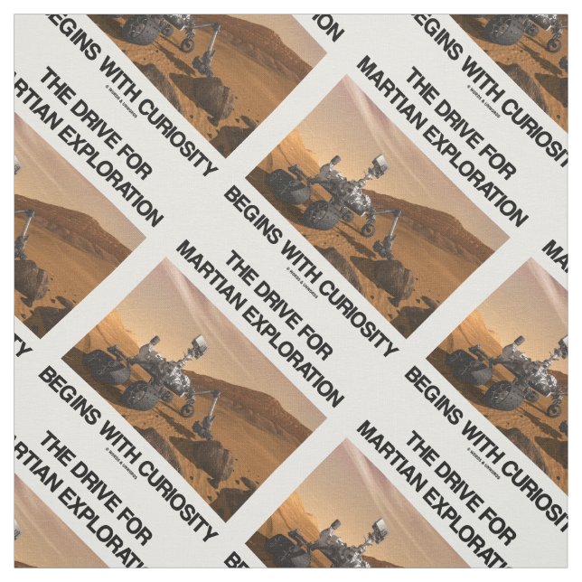 The Drive For Martian Exploration Begins Curiosity Fabric (Swatch)