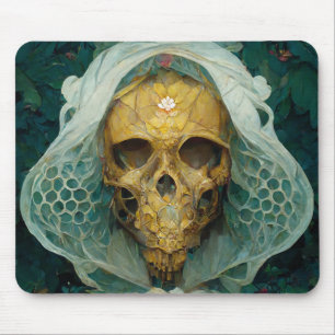 The Drone Bee Skull Fantasy Sci-Fi Mouse Pad