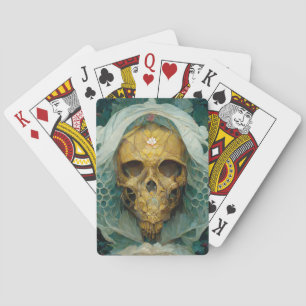 The Drone Bee Skull Fantasy Sci-Fi Poker Cards
