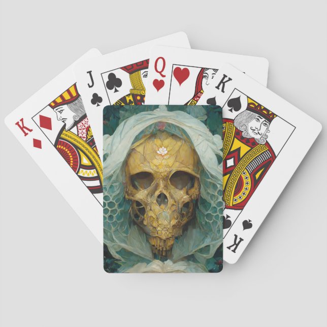 The Drone Bee Skull Fantasy Sci-Fi Poker Cards (Back)