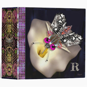 The Drone Cybernetic Insect Monogram 3 Ring Binder