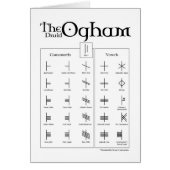 The Druid Ogham Card (Front)