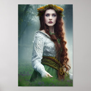 The Druid Queen Fantasy Art Poster