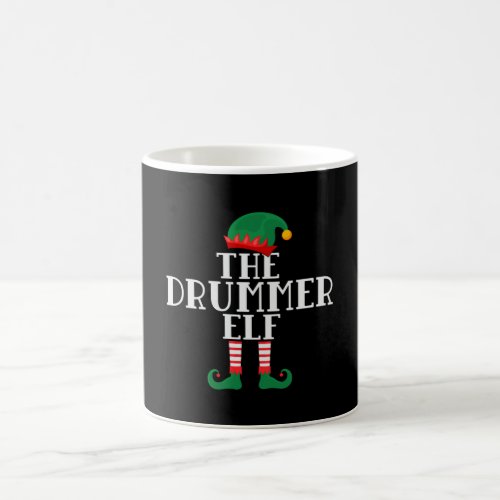 The Drummer Elf Funny Christmas Coffee Mug