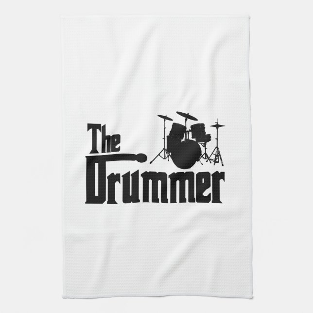 The Drummer Kitchen Towel (Vertical)