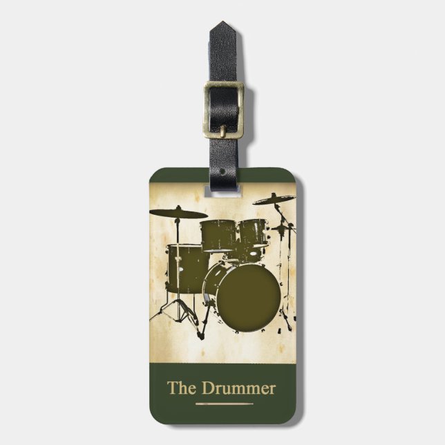 the Drummer of the band Luggage Tag (Front Vertical)