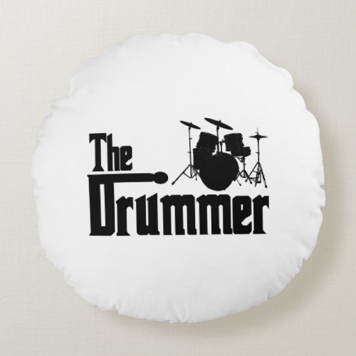 The Drummer Round Pillow