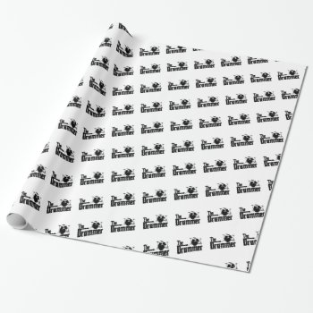 The Drummer Wrapping Paper by oldrockerdude at Zazzle