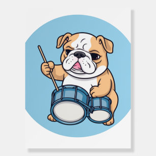 The Drumming Bulldog Beats and Bulldog Grooves Foam Board