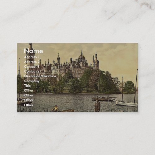 The ducal castle, east side, Schwerin, Mecklenburg Business Card Templates