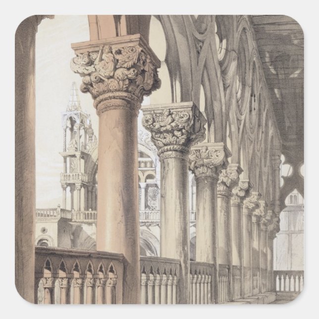 The Ducal Palace, Renaissance Capitals of the Logg Square Sticker (Front)