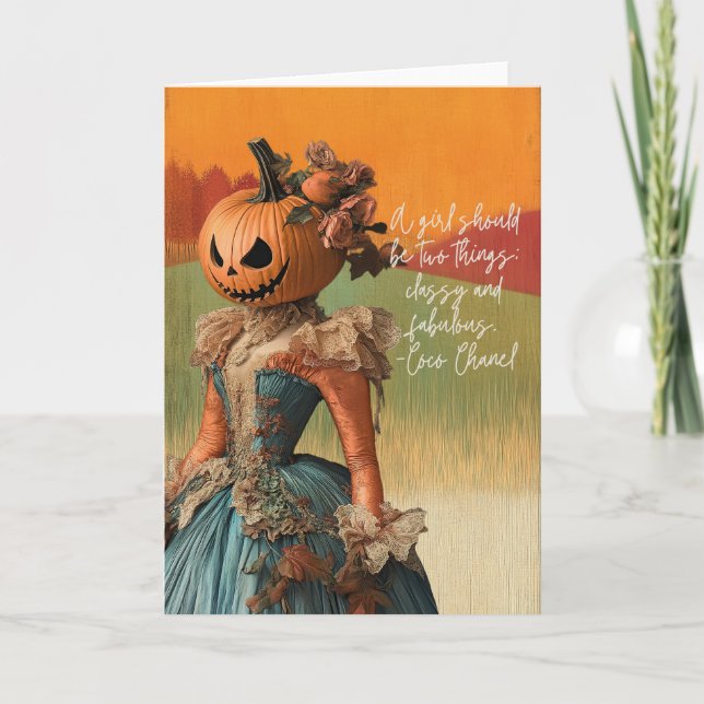 The Duchess Pumpkinhead | Surreal Halloween Card (Front)