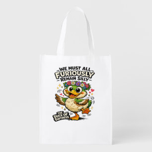 The Duck of Daftness – Stay Silly Forever! Grocery Bag