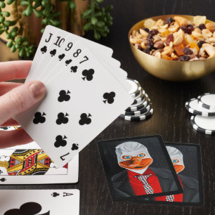 The Duck Painting by Alfred Fox Poker Cards
