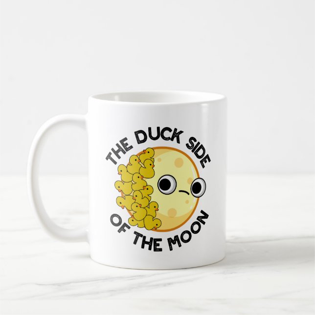 The Duck Side Of The Moon Funny Astronomy Pun  Coffee Mug (Left)