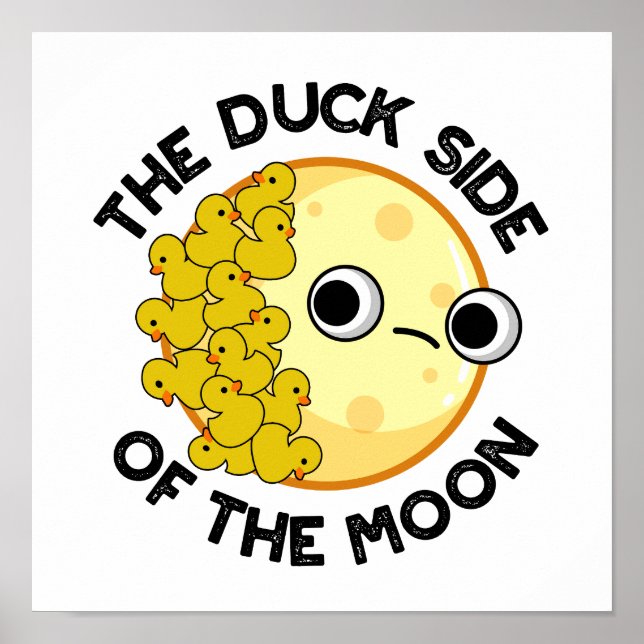 The Duck Side Of The Moon Funny Astronomy Pun  Poster (Front)