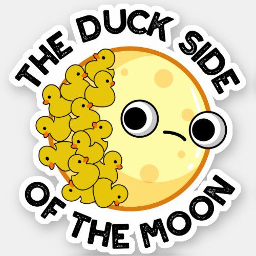 The Duck Side Of The Moon Funny Astronomy Pun  Sticker