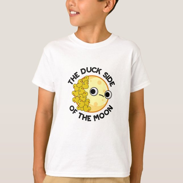 The Duck Side Of The Moon Funny Astronomy Pun  T-Shirt (Front)