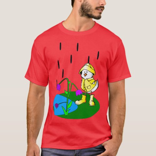 the duck wearing a raincoat T_Shirt