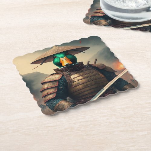 The Ducky Defender Paper Coaster