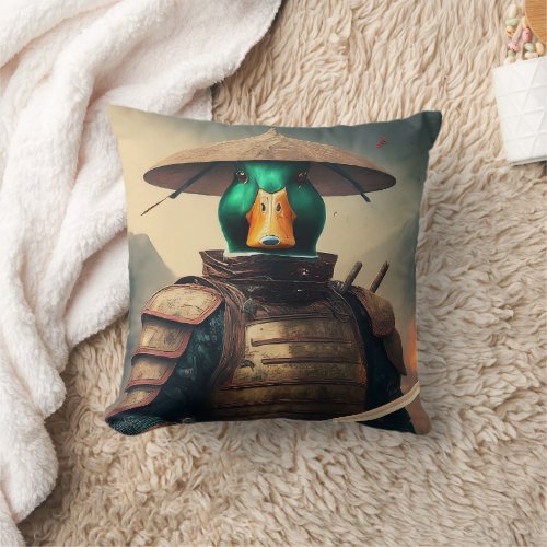 The Ducky Defender Throw Pillow