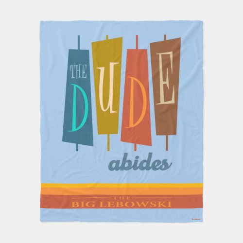 The Dude Abides Retro Style Sign Graphic Fleece Blanket