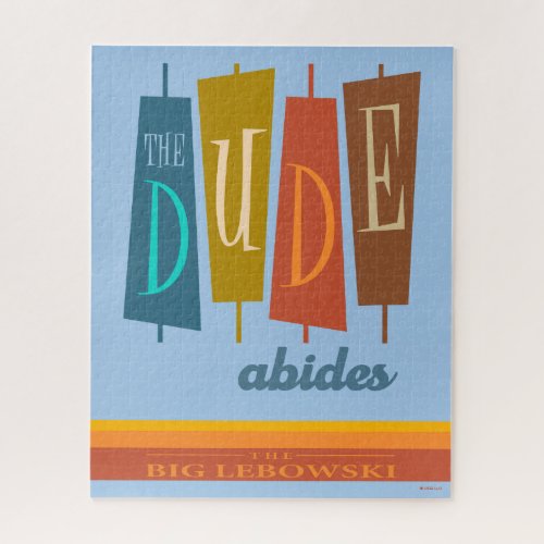 The Dude Abides Retro Style Sign Graphic Jigsaw Puzzle