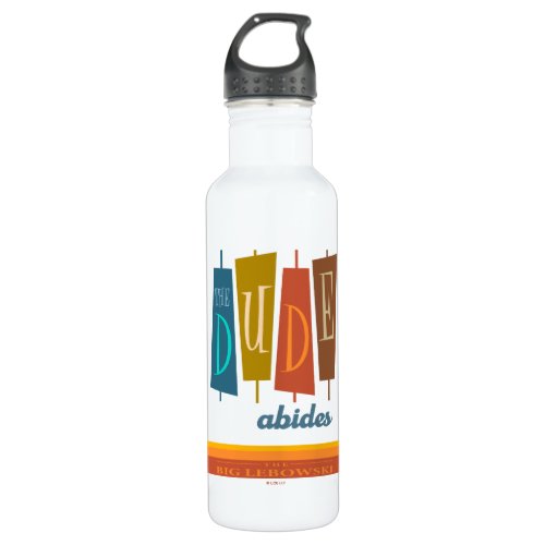 The Dude Abides Retro Style Sign Graphic Stainless Steel Water Bottle