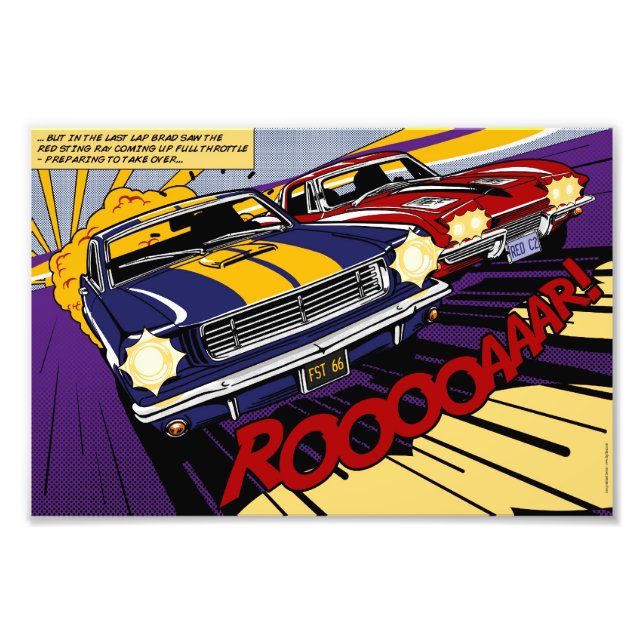 The Duel: Mustang vs. Corvette Photo Print (Front)