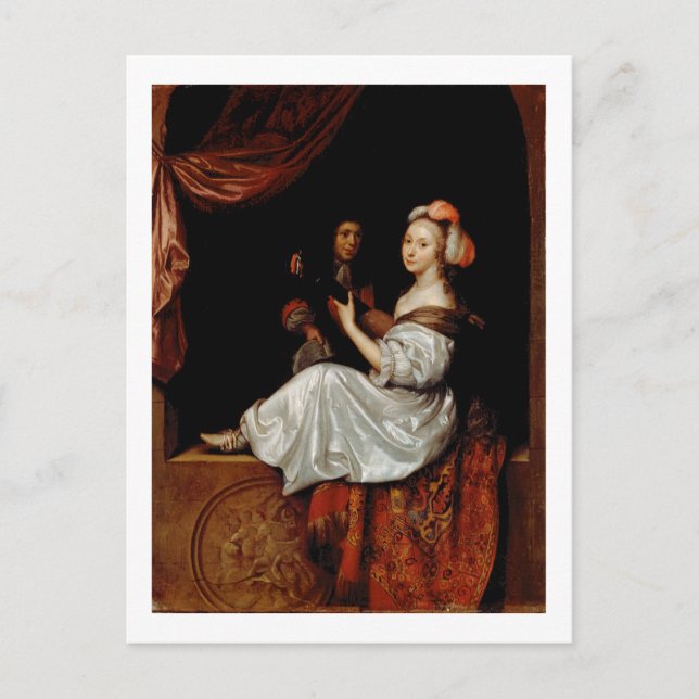 The Duet, 1665 (oil on canvas) Postcard (Front)
