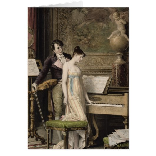 The Duet (mezzotint) Cards (Front)