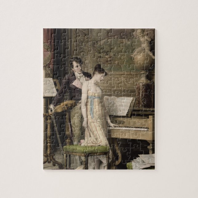 The Duet (mezzotint) Jigsaw Puzzle (Vertical)