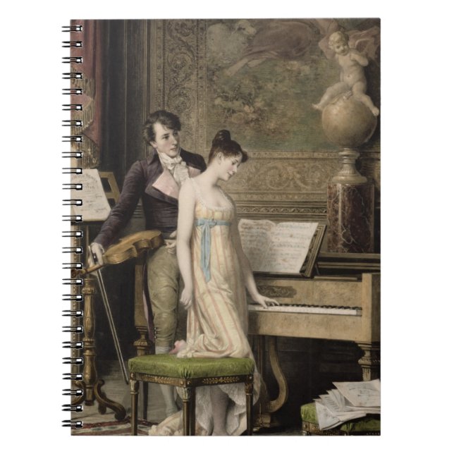 The Duet (mezzotint) Notebook (Front)