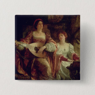 The Duet (oil on canvas) Pinback Button