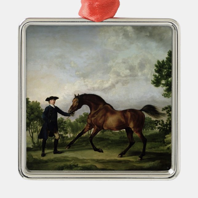 The Duke of Ancaster's bay stallion "Blank" Metal Ornament (Front)