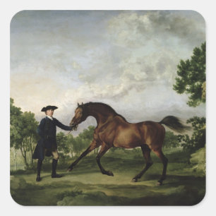 The Duke of Ancaster's bay stallion "Blank" Square Sticker