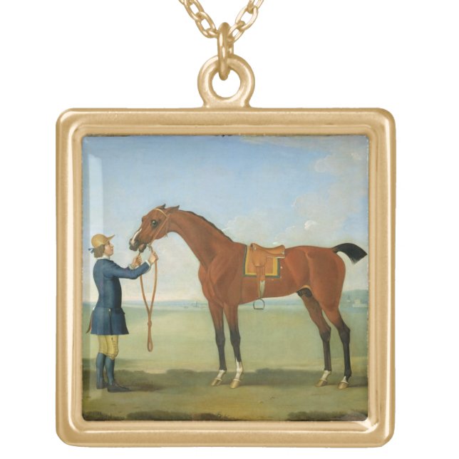 The Duke of Devonshire's Flying Childers, 1742 (oi Gold Plated Necklace (Front)