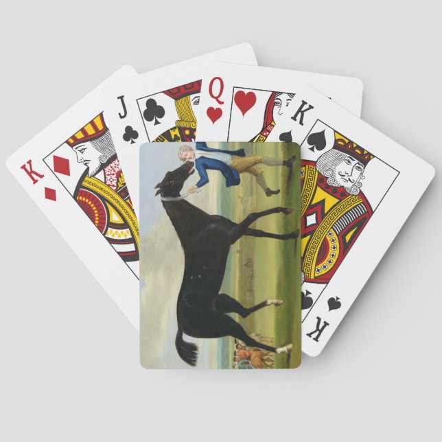 The Duke of Rutland's 'Bonny Black', c.1720 (oil o Poker Cards (Back)