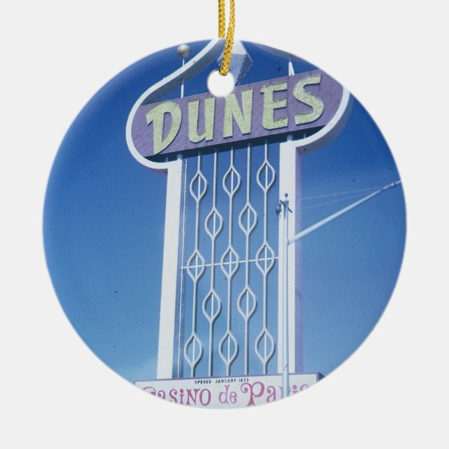 The Dunes Hotel Las Vegas Ceramic Ornament (Front)