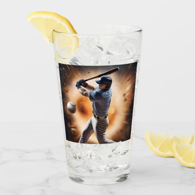 "The Dust-Cloud Showdown: A Pitcher's Fury" Glass (Front Ice)