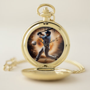"The Dust-Cloud Showdown: A Pitcher's Fury" Pocket Watch