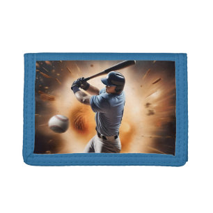 "The Dust-Cloud Showdown: A Pitcher's Fury" Trifold Wallet