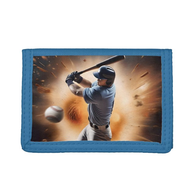 "The Dust-Cloud Showdown: A Pitcher's Fury" Trifold Wallet (Front)