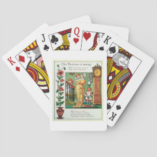 The Dustman is Coming (nursery rhyme illustration) Poker Cards