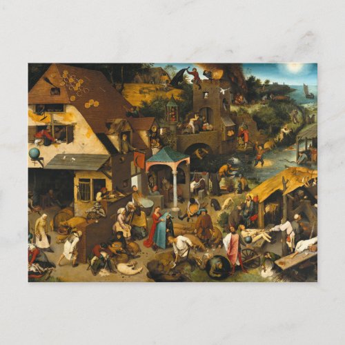 The Dutch Proverbs _ Pieter Bruegel Postcard