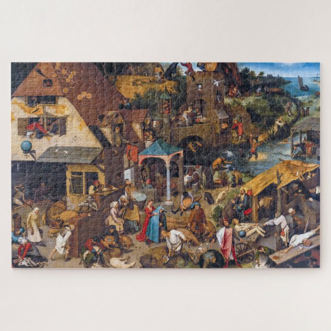 The Dutch Proverbs | Pieter Bruegel the Elder | Jigsaw Puzzle (Horizontal)